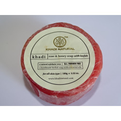 Handmade Indian soap with ROSE and HONEY scrub - 100 Grs
