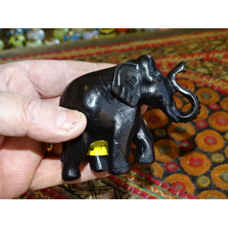 Bruciatore di incenso in resina Elefante nero