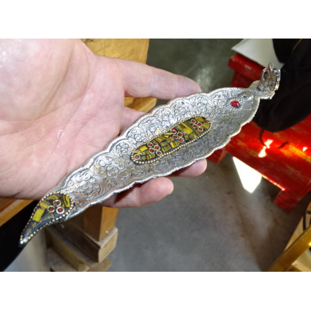 Räucherstäbchenhalter aus braunem Mosaik-Aluminium - OM