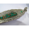 Incense holder in aluminum and green mosaic - ELEPHANT